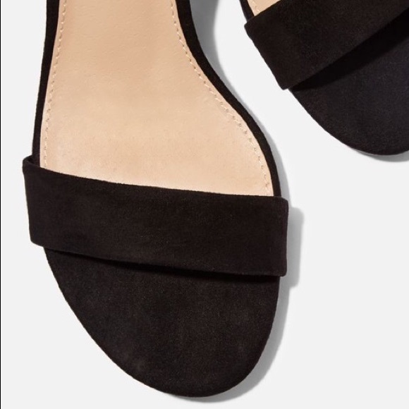 NWT JustFab Black Block Heel Sandals Size 8.5 - Picture 4 of 5